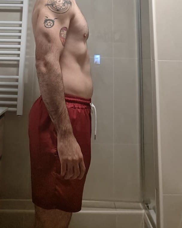 Side view after two months of coaching